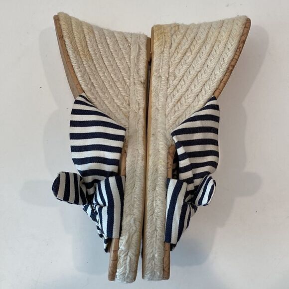 Chico's Espadrille Striped Bow Slip-On Wedge Sandals size 9 - Picture 5 of 5